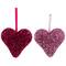 4" Tinsel Shimmering Heart-Shaped Valentine's Day Hanging Décor, 12ct.